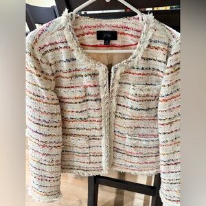J. Crew Lady Jacket Cream Multicolor Tweed Blazer